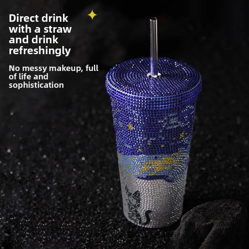 Thermos à paillette/strass  – CAT