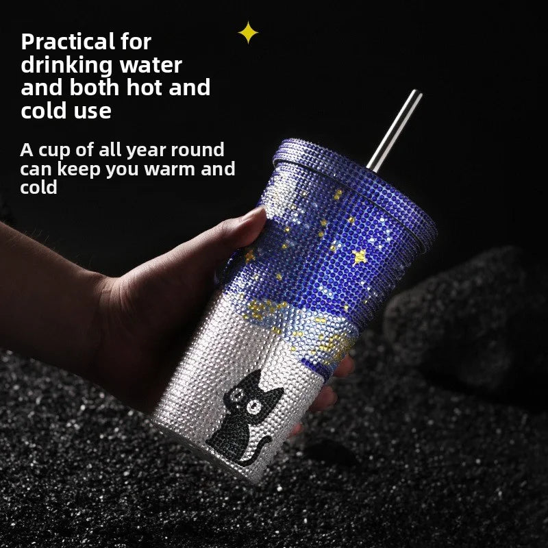 Thermos à paillette/strass  – CAT